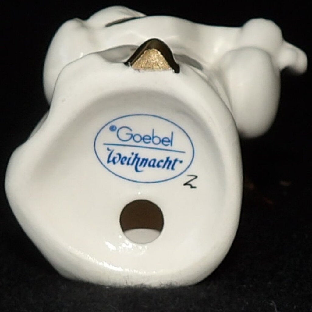 White Porcelain Goebel Angel Playing Lute