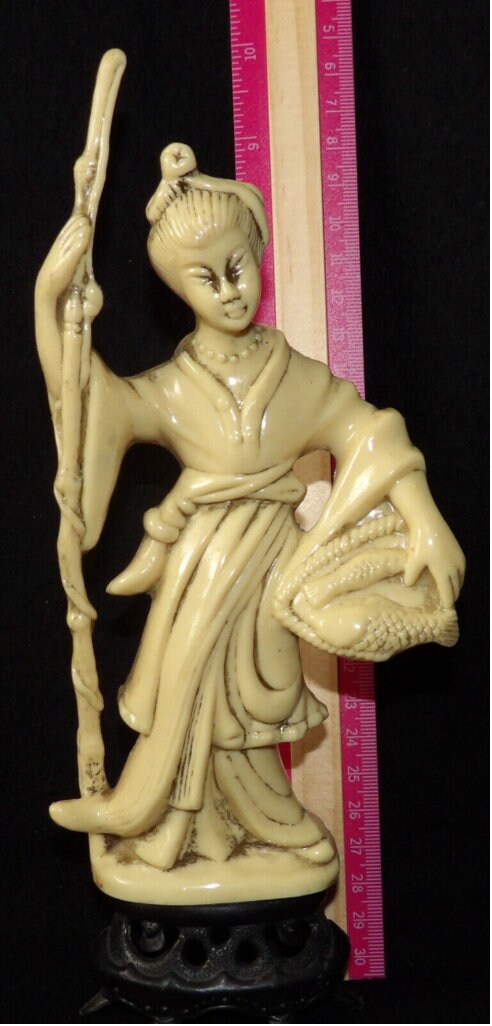 Vintage Plastic Asian Fisherman Figurine — Underground Atlanta Novelty Collectible