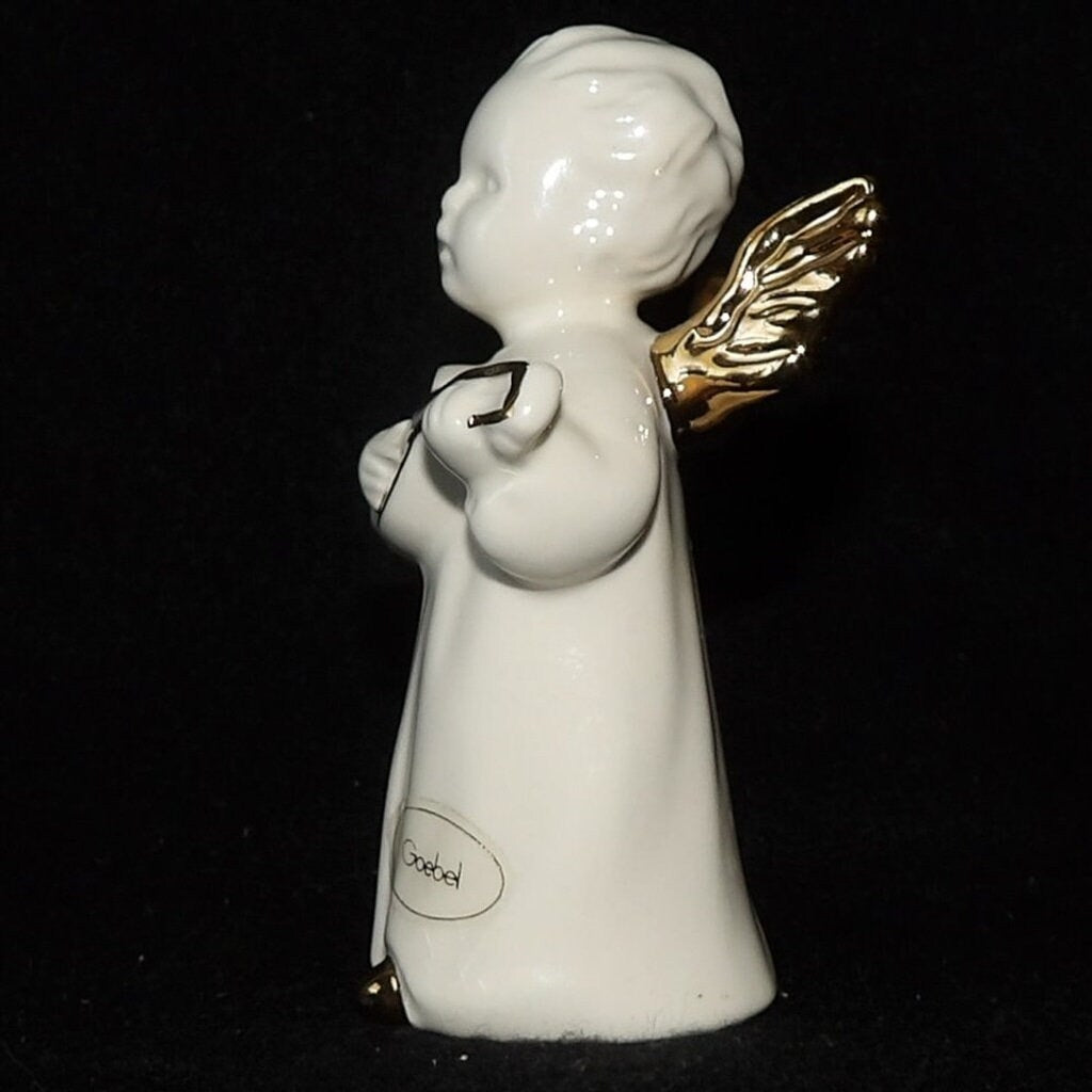 White Porcelain Goebel Angel Playing Lute