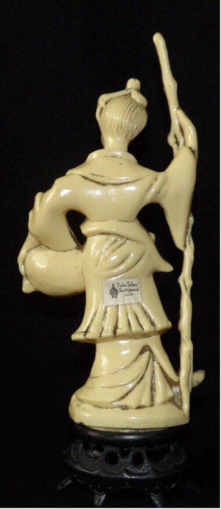 Vintage Plastic Asian Fisherman Figurine — Underground Atlanta Novelty Collectible