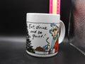 Shoebox Greetings "Eat, Drink and Be Quiet!" Humorous Ceramic Mug