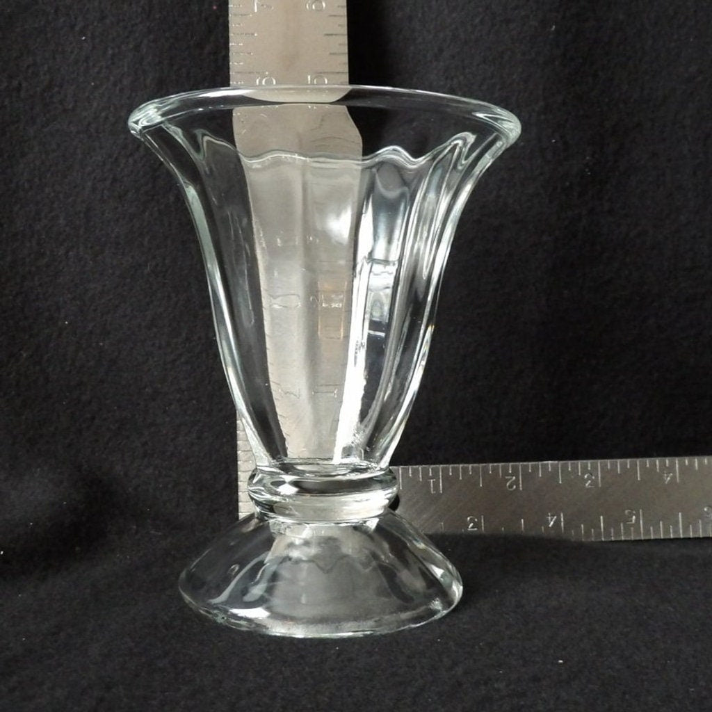 Vintage Libbey Ice Cream Soda Glasses Clear 5 inches Tall (Set of 6)