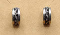 Women's Silver-Tone Hoop Earrings with Floral Vine Detail