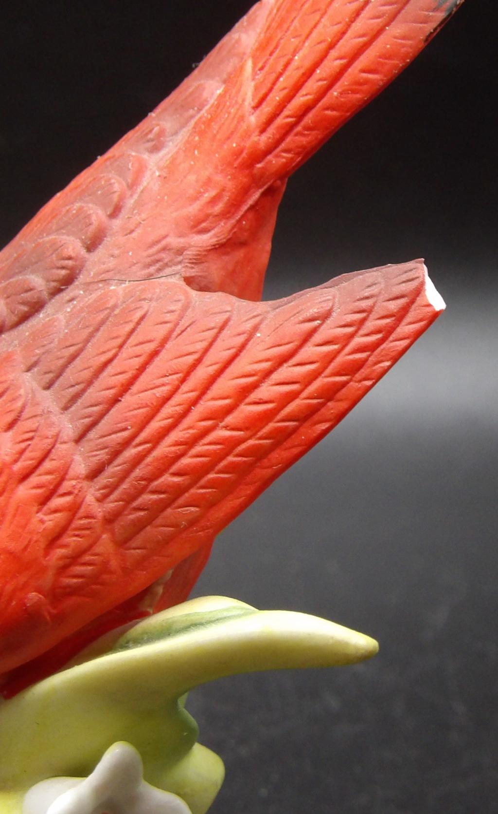 Lefton China Hand-Painted Cardinal Figurine #KW464 — Vintage Bird Collectible