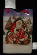Vintage Multicolor Ceramic Christmas Bag — Holiday Décor & Collector's Piece