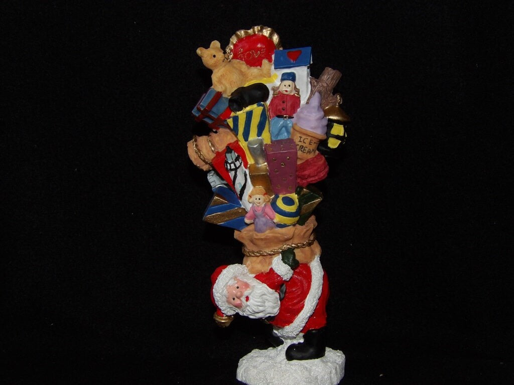 Vintage Santa Claus Figurine with Toy Sack