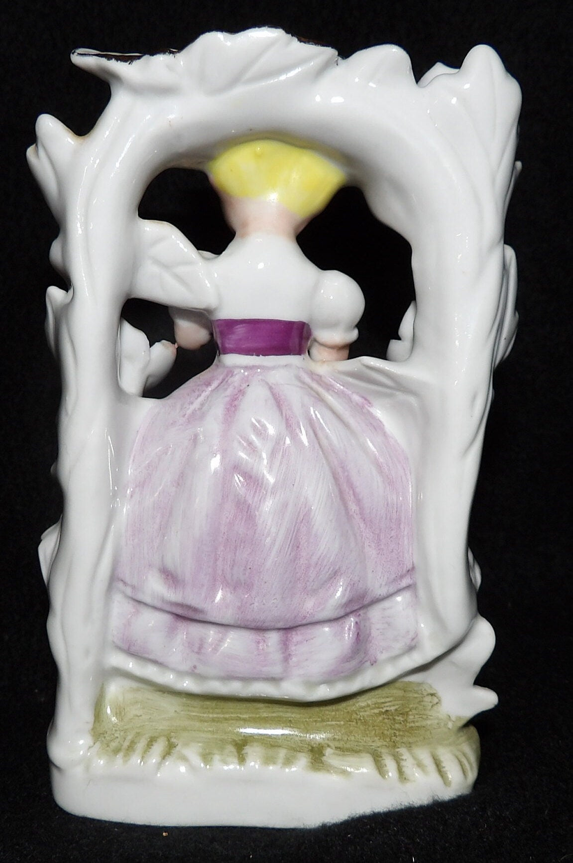 Vintage Girl Under Flower Trellis Figurine