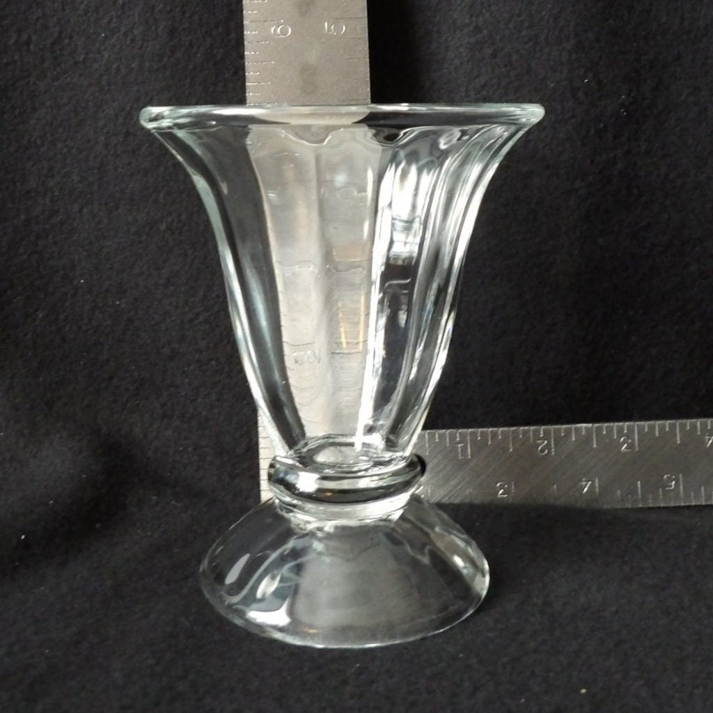 Vintage Libbey Ice Cream Soda Glasses Clear 5 inches Tall (Set of 6)