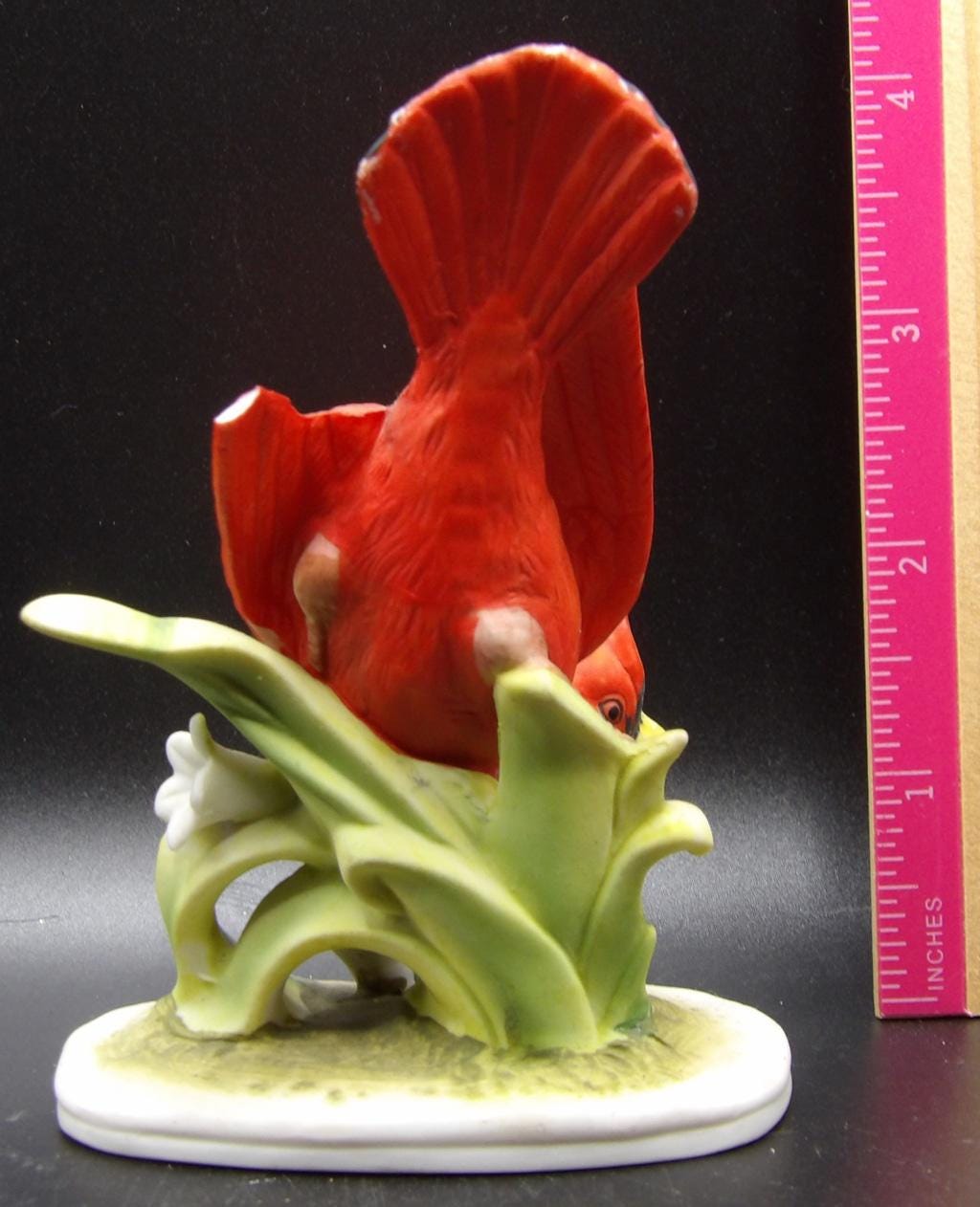 Lefton China Hand-Painted Cardinal Figurine #KW464 — Vintage Bird Collectible