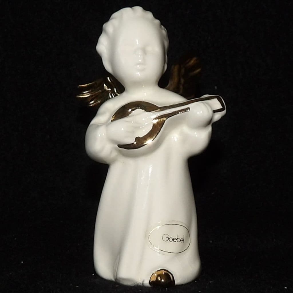 White Porcelain Goebel Angel Playing Lute