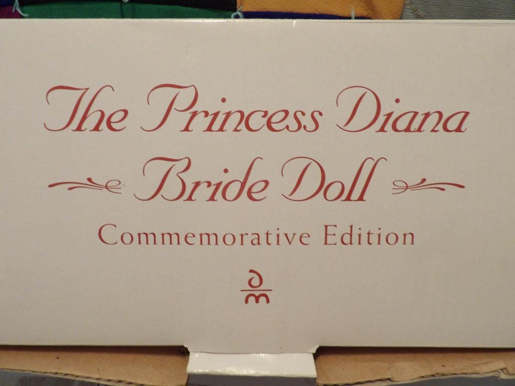 The Danbury Mint Princess Diana Bride Doll Commemorative Edition 15 inch