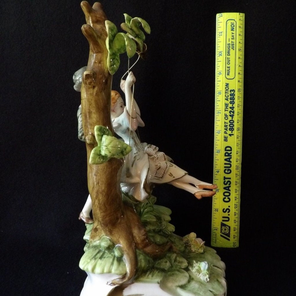 Capodimonte Porcelain Vintage Boy and Girl Figurine