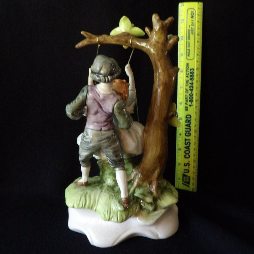 Capodimonte Porcelain Vintage Boy and Girl Figurine