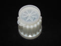 Vintage White Plastic Single-Serve Gelatin Molds with Star Lids — Set of 5