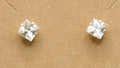 Women's Gold-Tone Square Crystal Stud Earrings