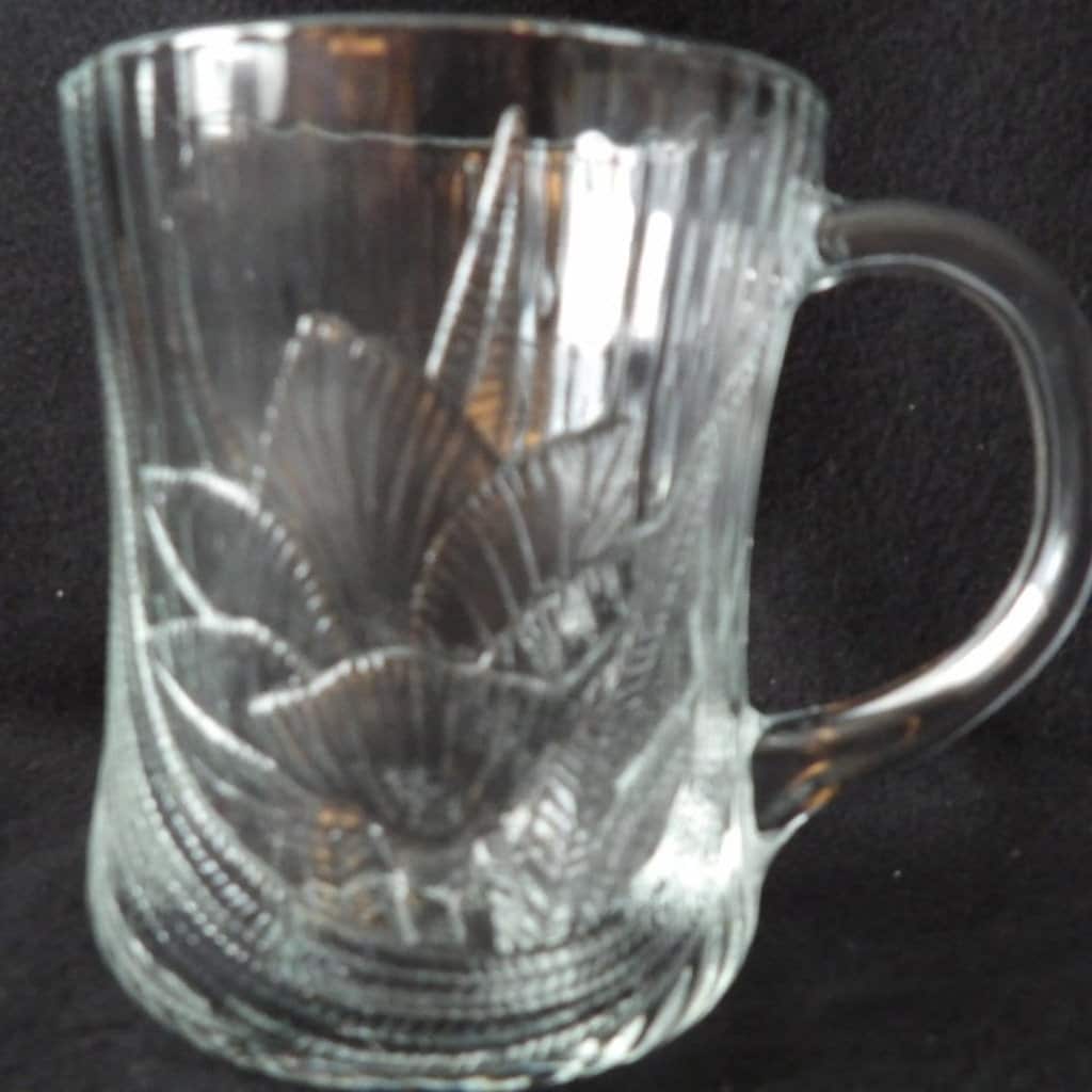 Rare Vintage Glcoloc France Glass Mugs Set of 12 — Crocus Lotus Design