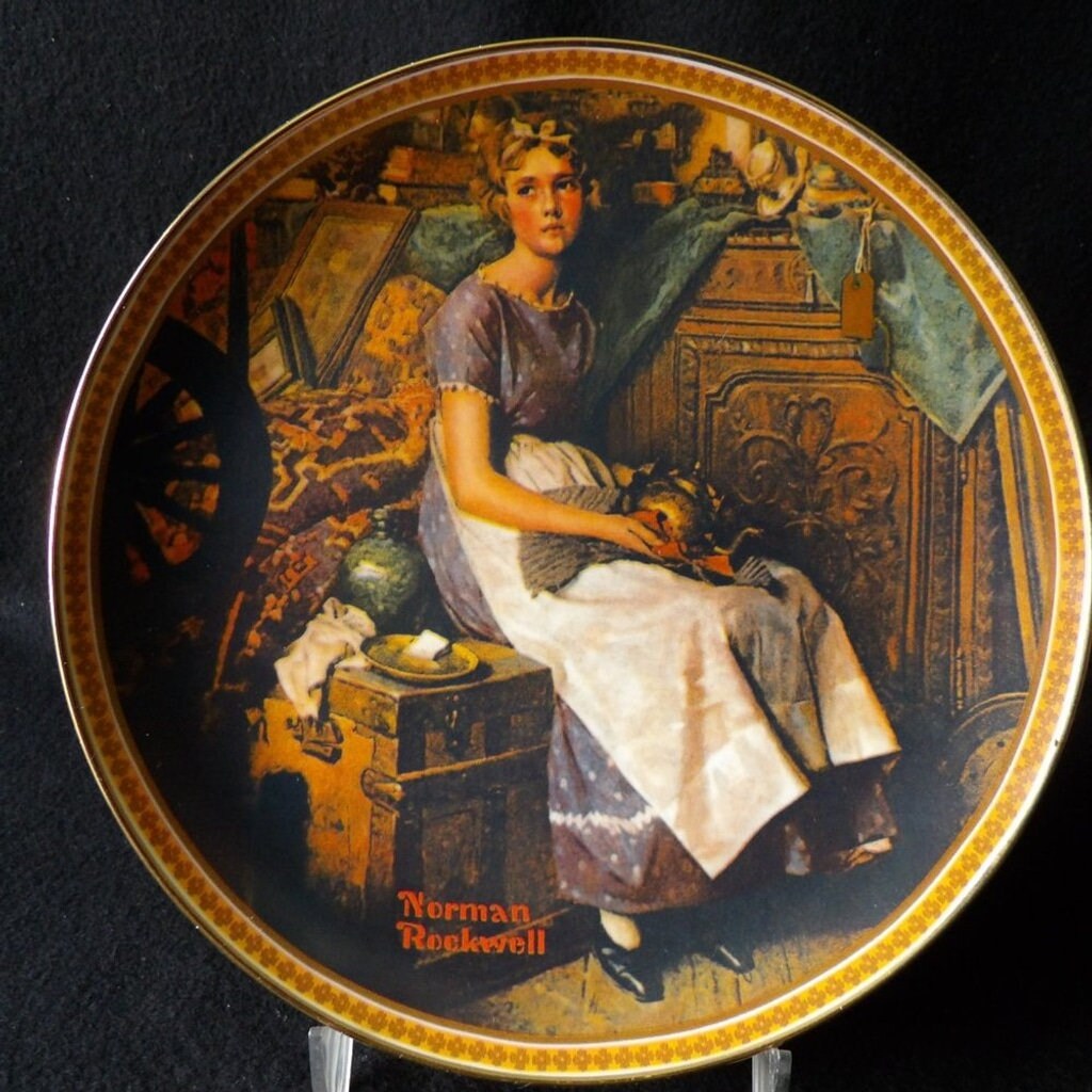 Norman Rockwell "Dreaming in the Attic" Numbered Collector's Plate — Edwin M. Knowles Fine China