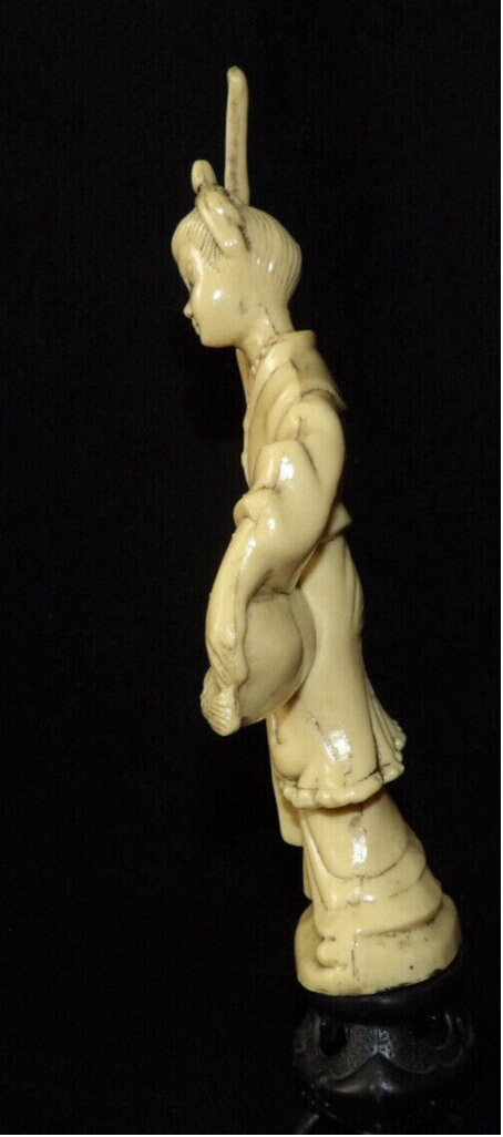 Vintage Plastic Asian Fisherman Figurine — Underground Atlanta Novelty Collectible