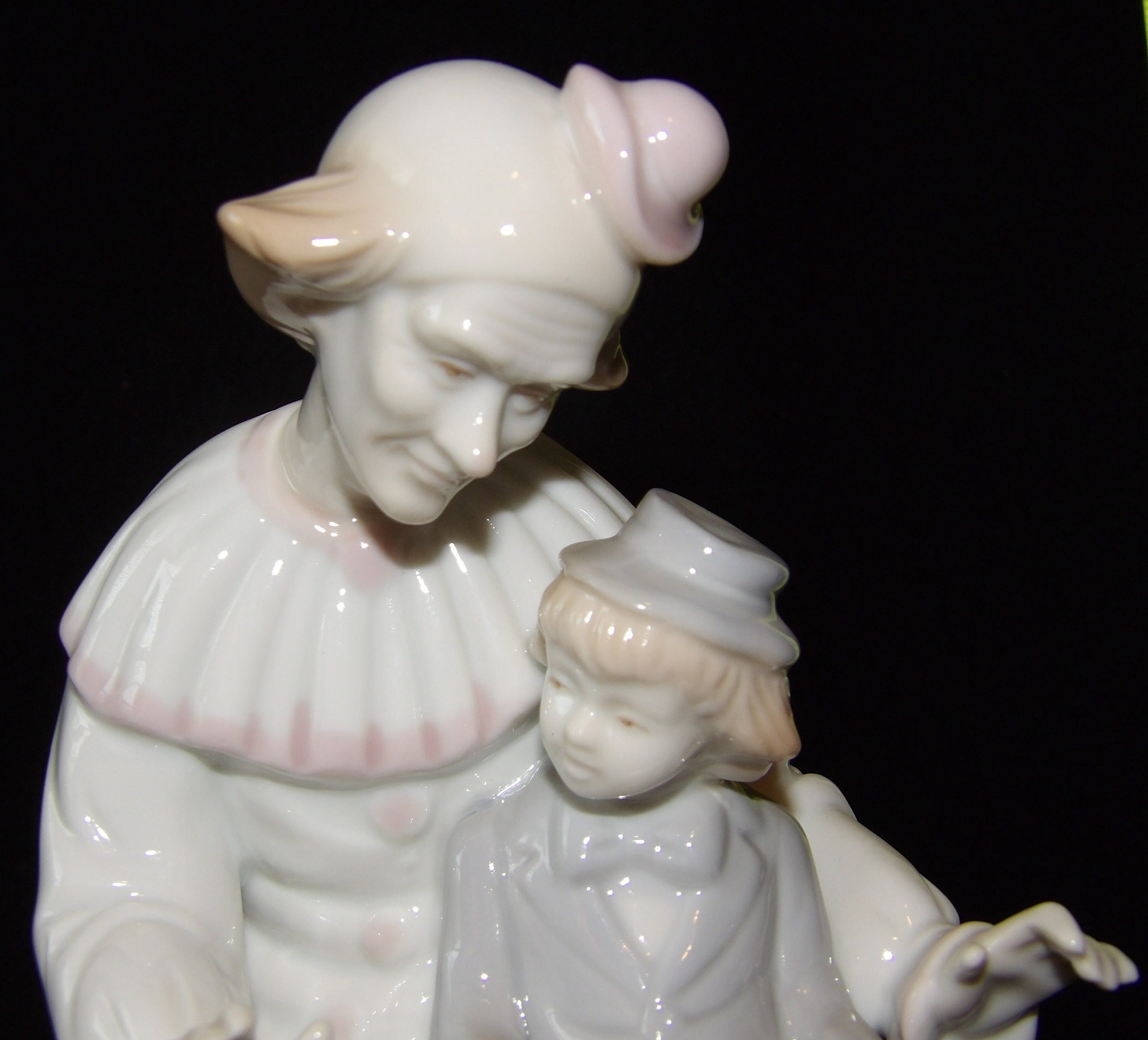 Vintage Paul Sebastian Clown with Boy and Accordion 1980's