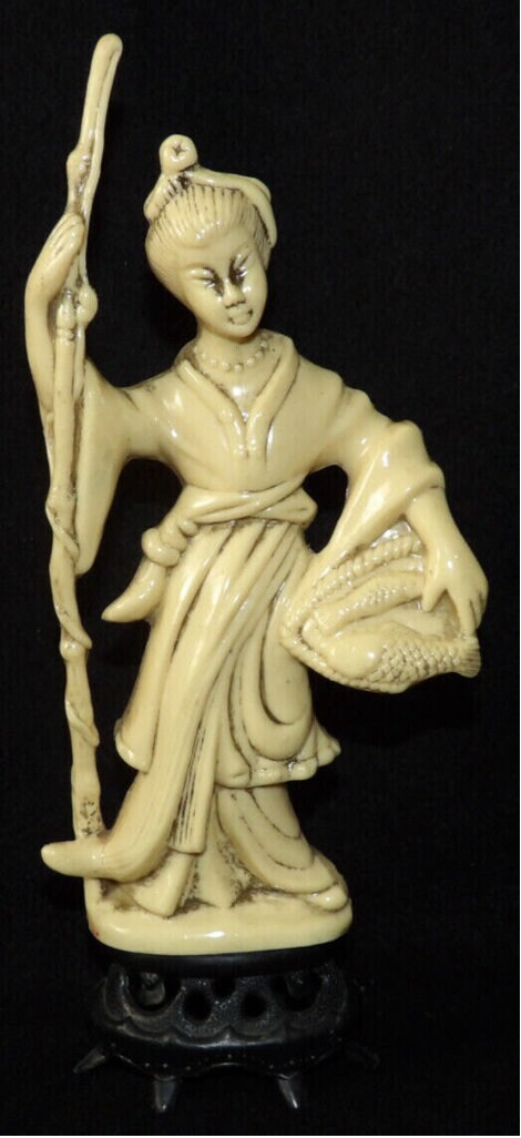 Vintage Plastic Asian Fisherman Figurine — Underground Atlanta Novelty Collectible