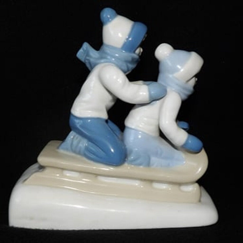 1992 Paul Sebastian Boys on a Sled Figurine