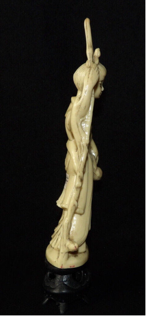 Vintage Plastic Asian Fisherman Figurine — Underground Atlanta Novelty Collectible