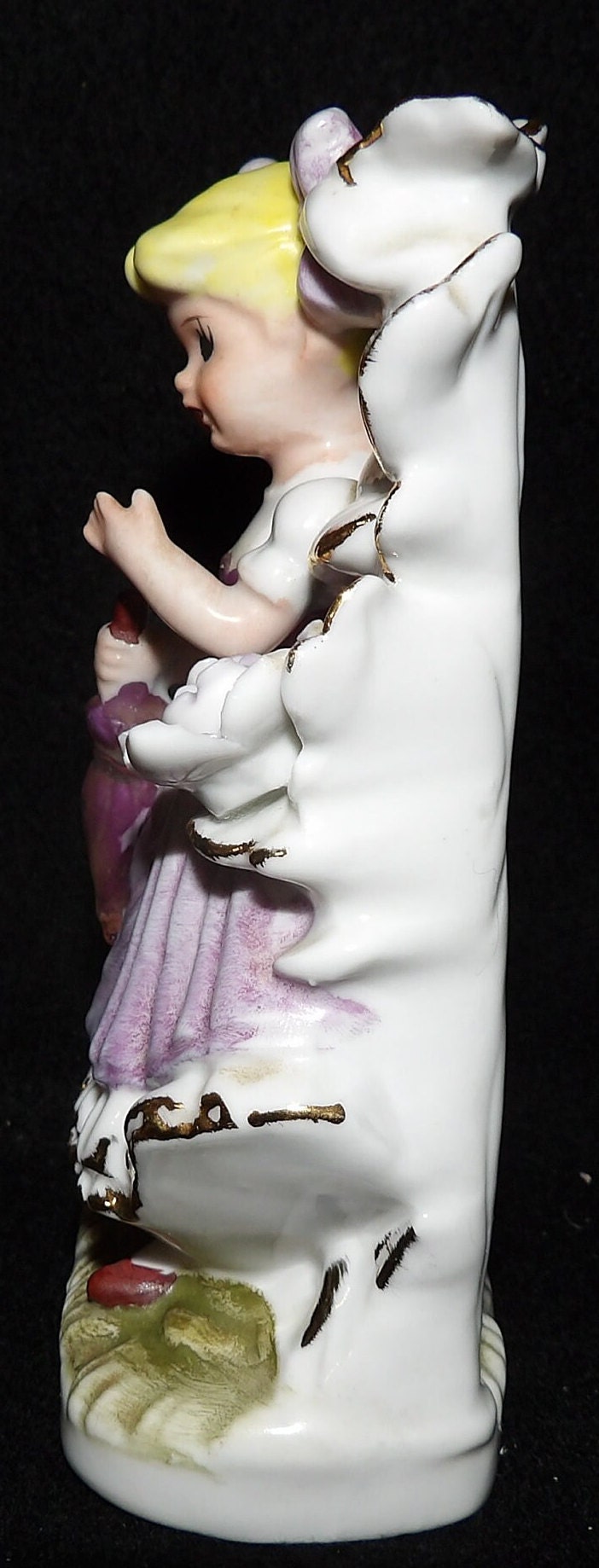 Vintage Girl Under Flower Trellis Figurine